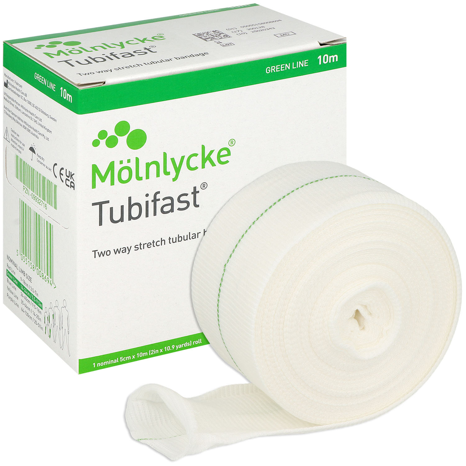 Tubifast 2-Way Stretch 5 cm x 10 m grün - 1 Stück