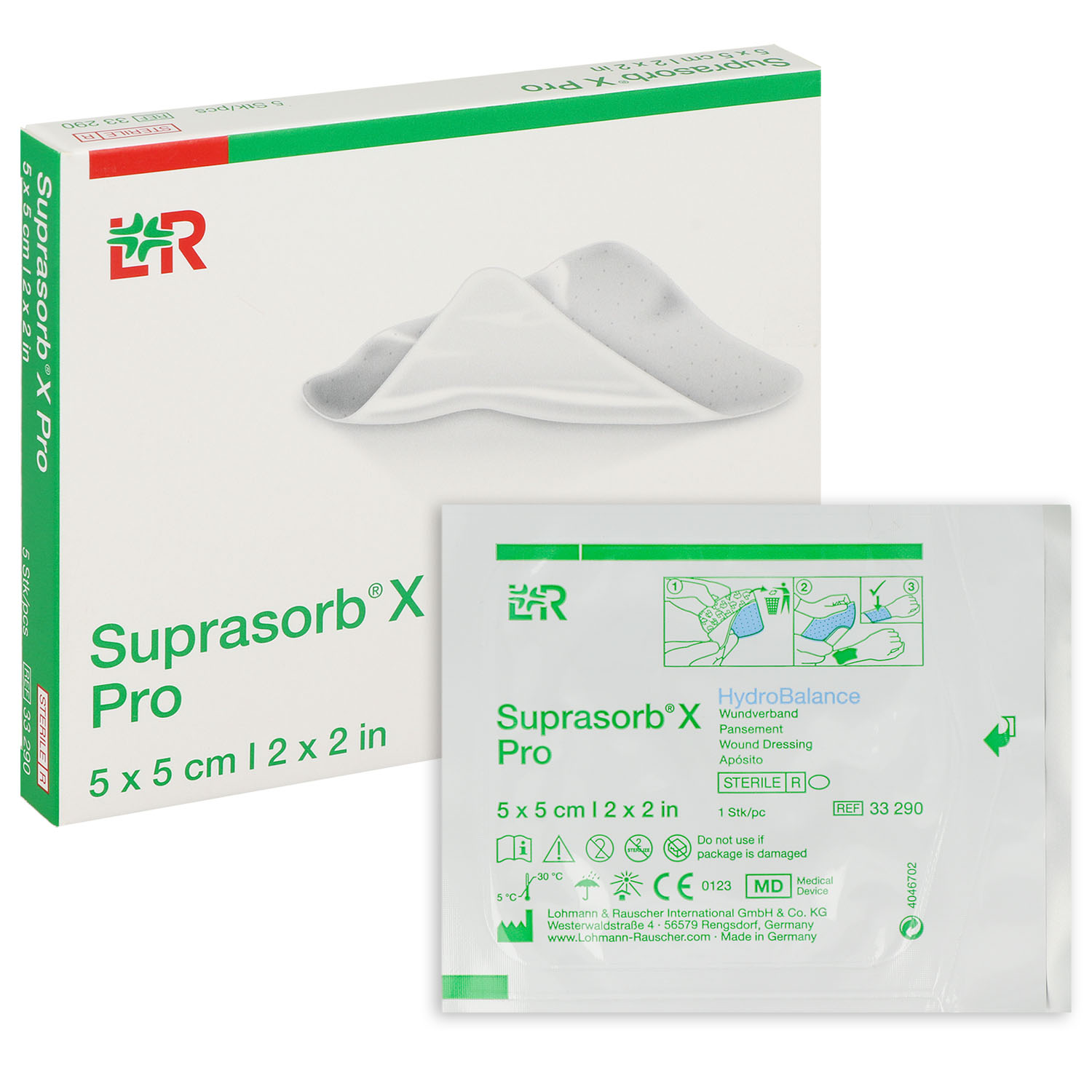 Suprasorb X Pro HydroBalance-Wundverband, sterile Wundauflage