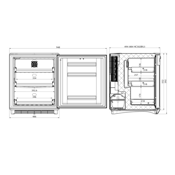 Dometic HC 502 FS Medikamentenkühlschrank 