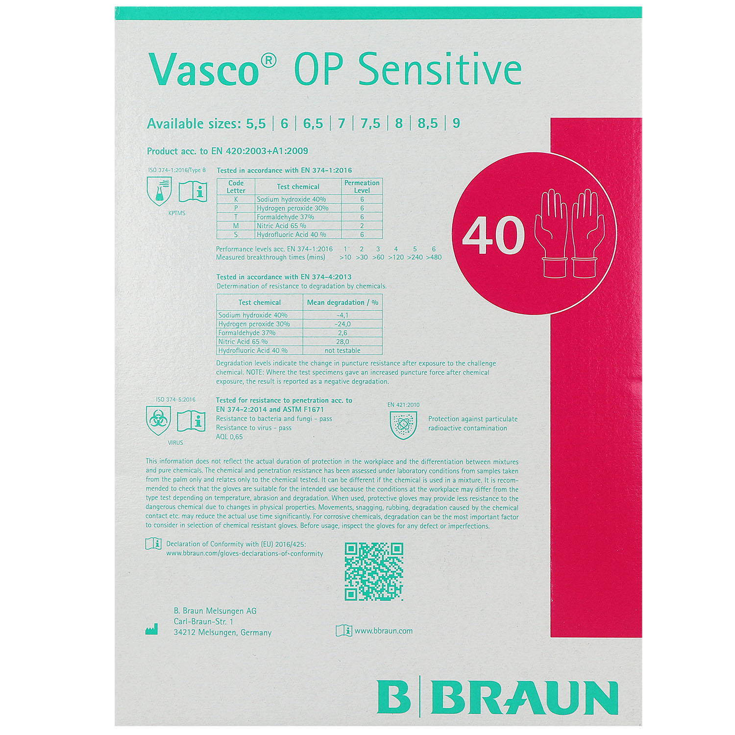Vasco OP Sensitive, OP-Handschuhe, steril