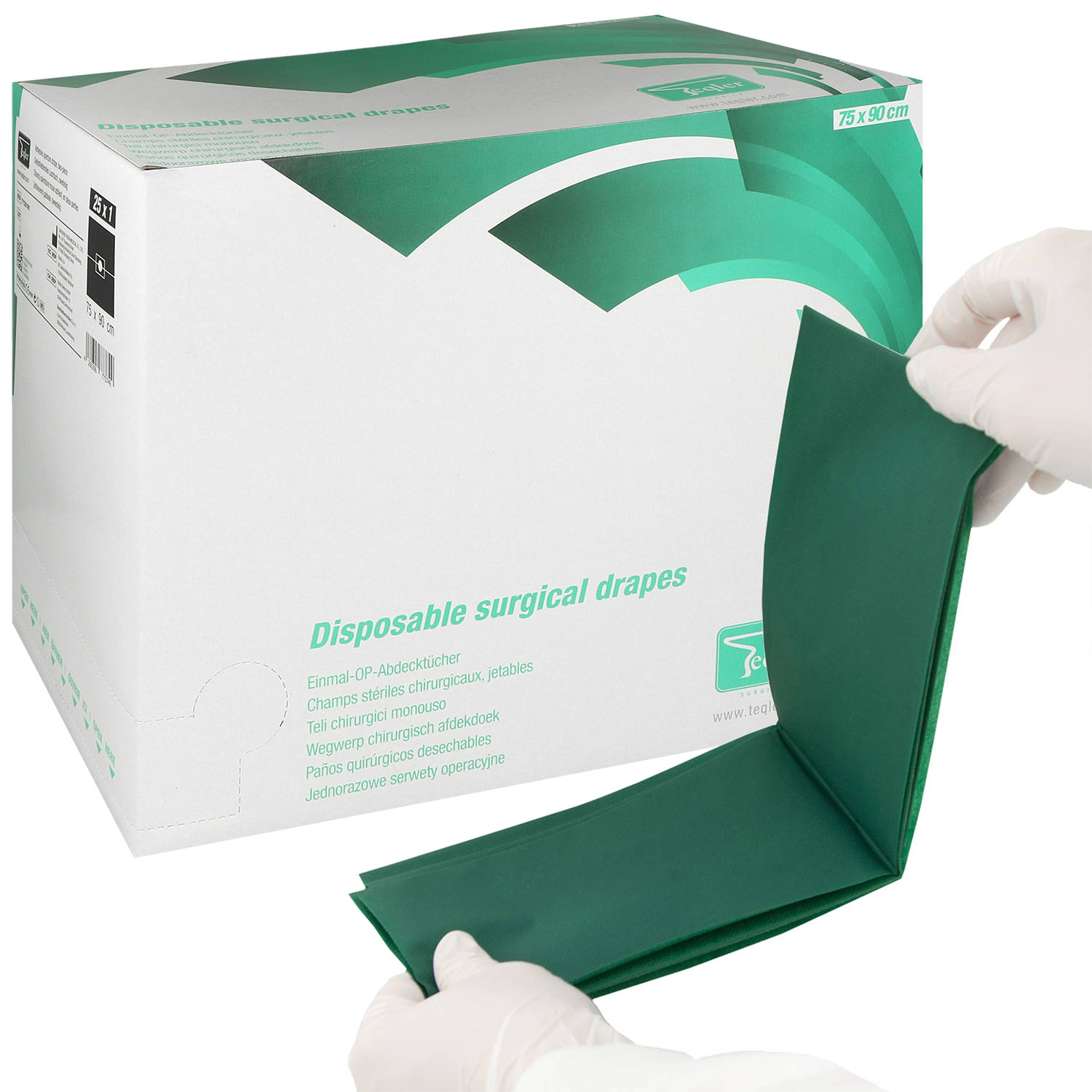 Teqler selbstklebende OP-Lochtücher, 2-teilig