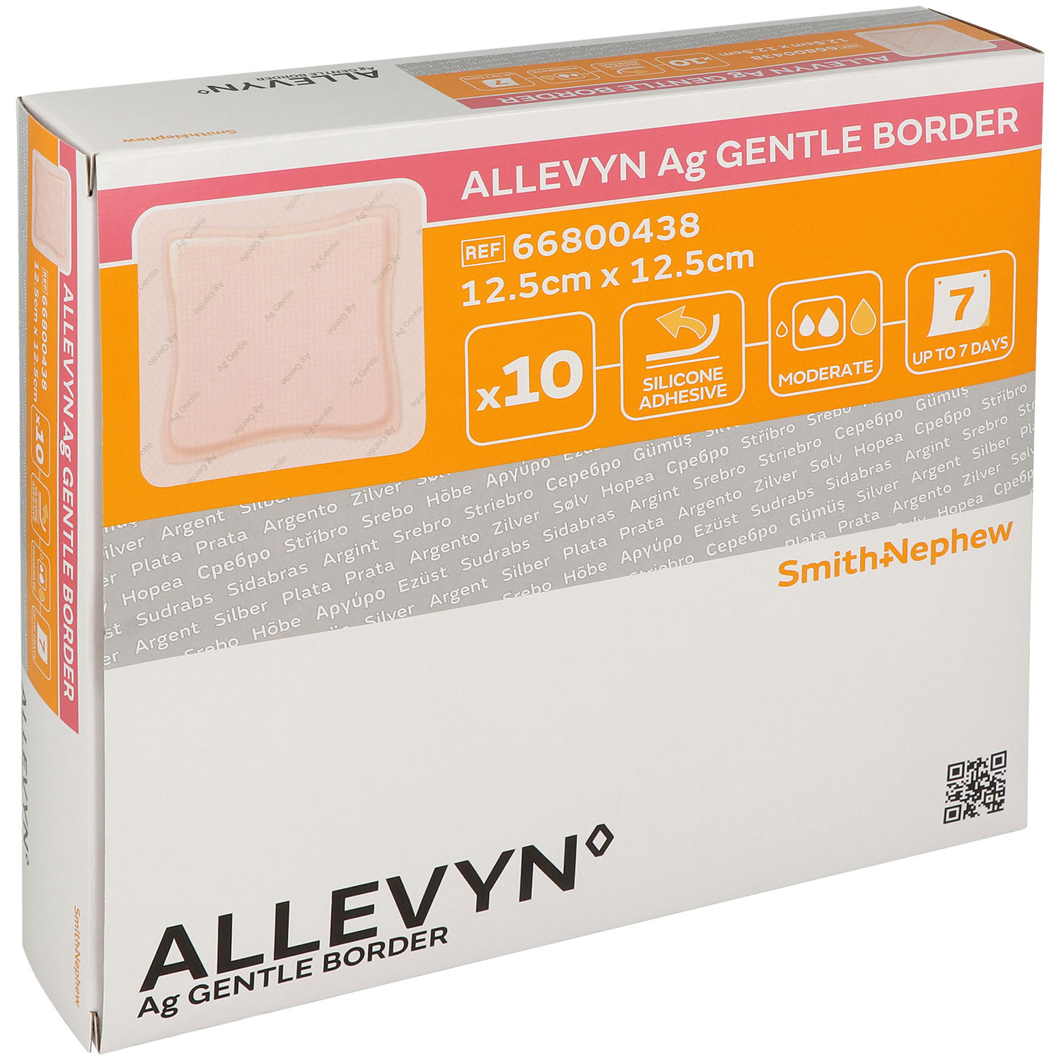 Allevyn Ag Gentle Border Wundverband 12.5 x 12.5 cm - 10 St.