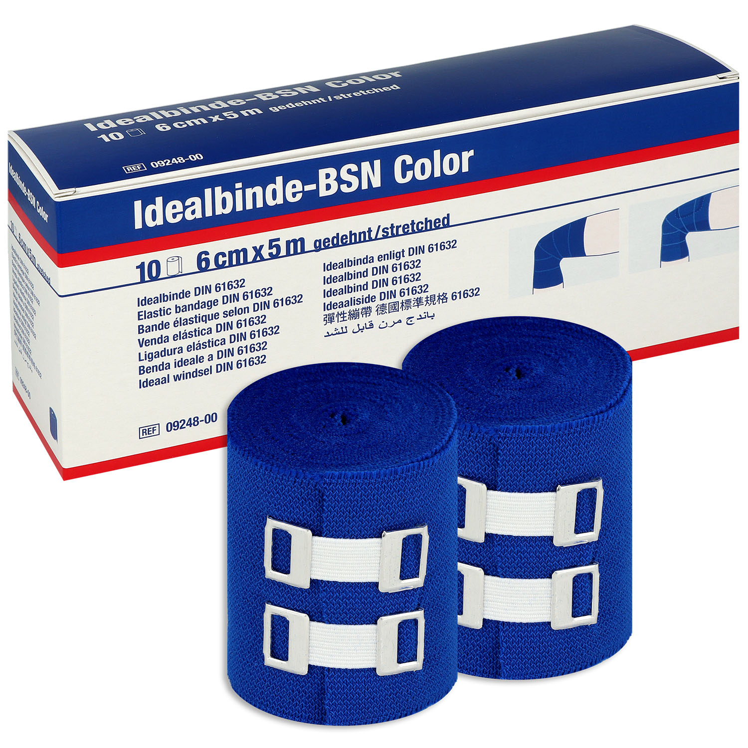 Idealbinde bmp blau - blau - 6 cm x 5 m - 10 St.