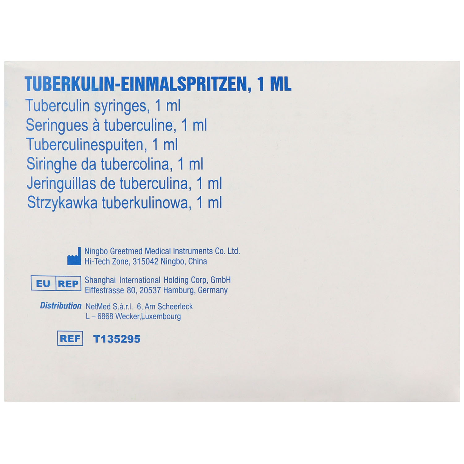 TEQLER Tuberkulinspritze, Luer-Ansatz