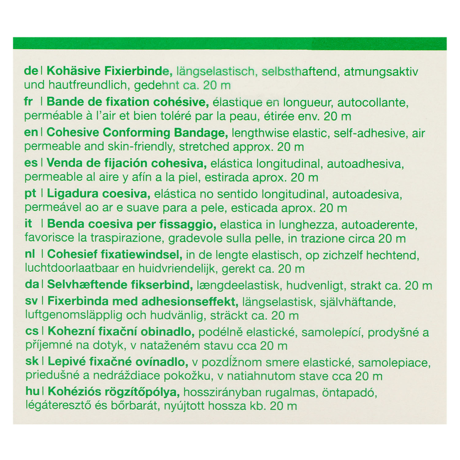 Mollelast haft color latexfrei, kohäsive Fixierbinde, einzeln in Faltschachtel
