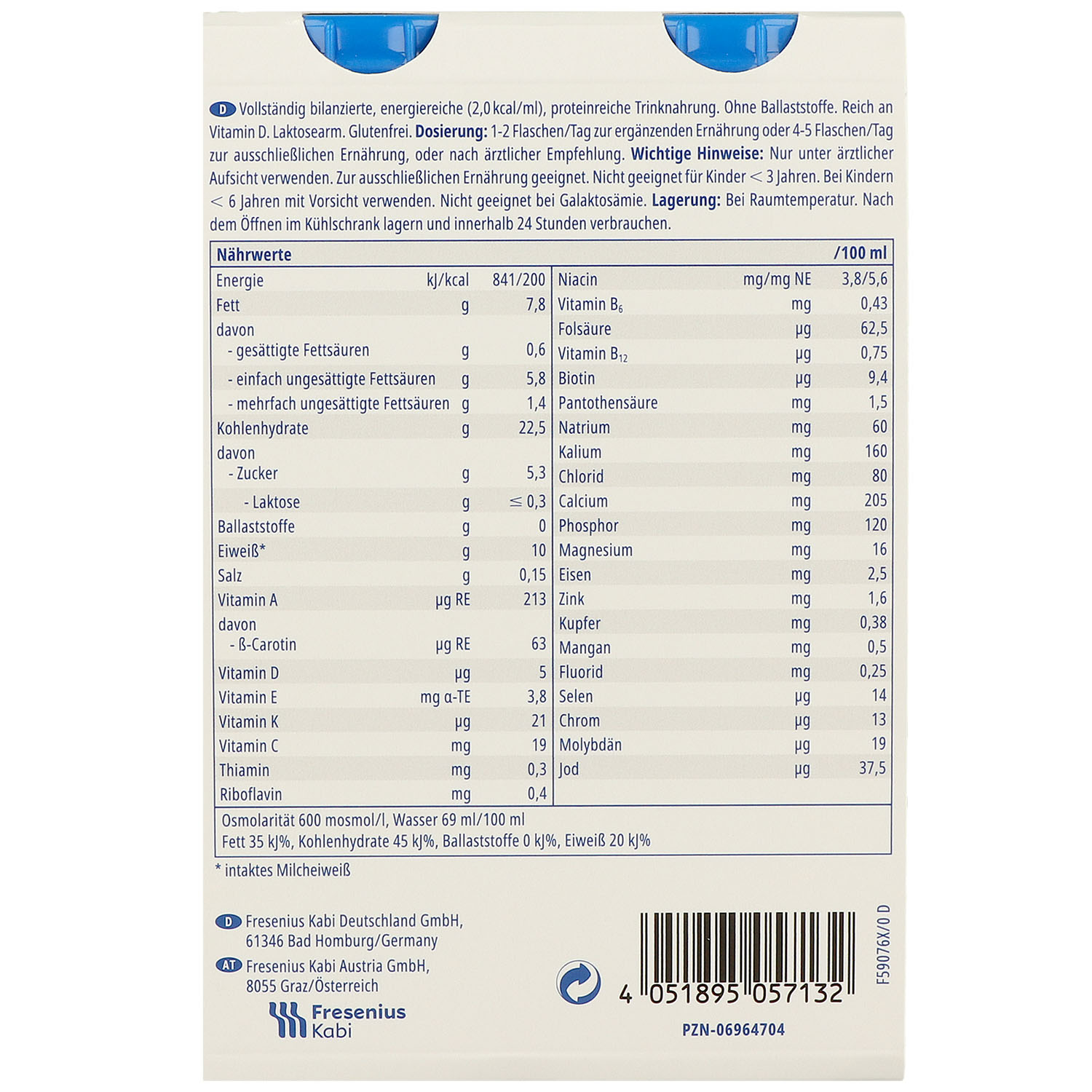 Fresubin 2 kcal Drink Trinknahrung 24 x 200 ml