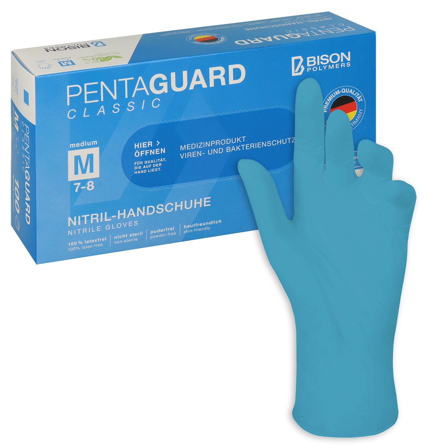 PENTAGUARD Classic - Nitril Einmalhandschuhe, puderfrei & latexfrei