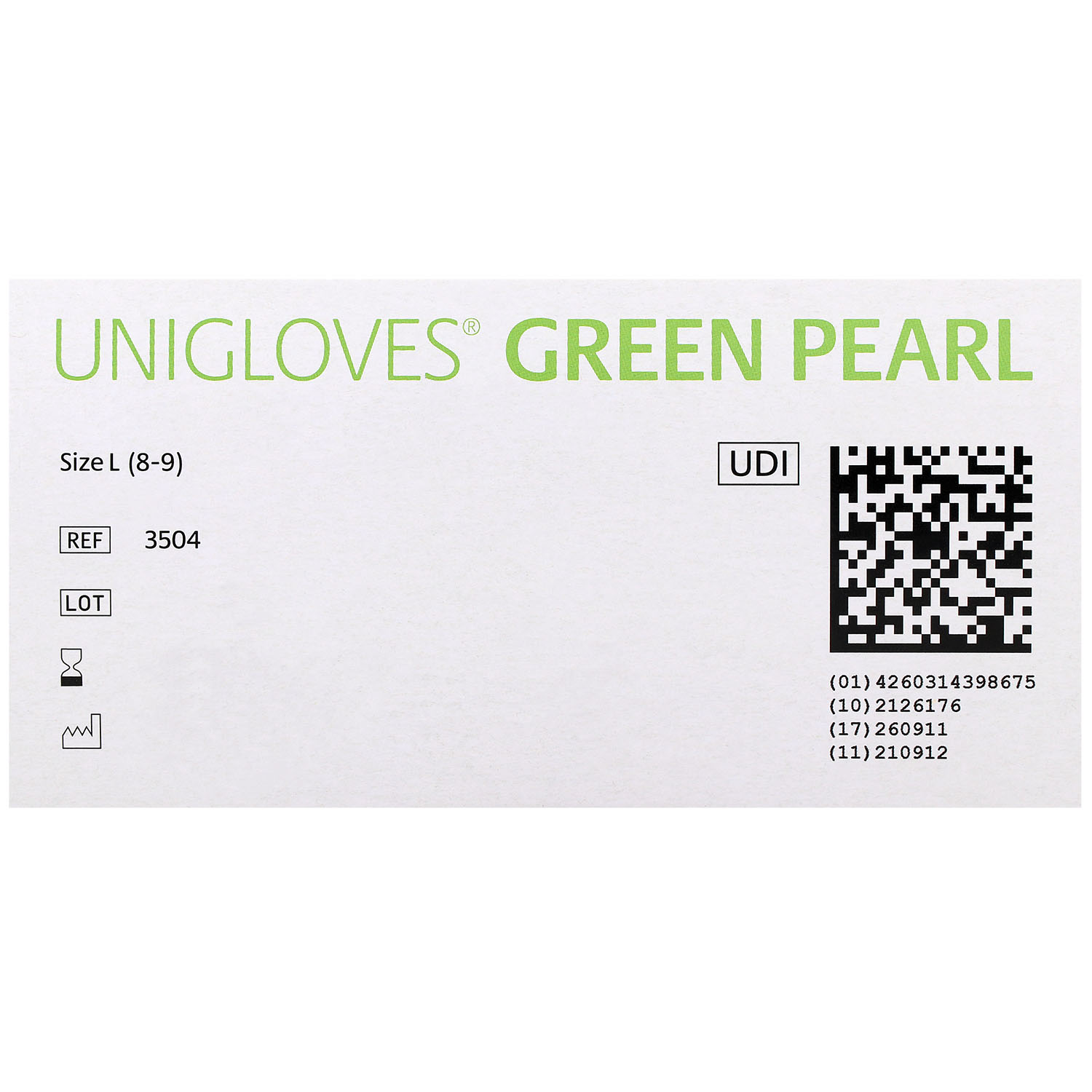 Unigloves GREEN PEARL Nitrilhandschuhe, puderfrei, grün Unigloves GREEN PEARL Nitrilhandschuhe, puderfrei, grün