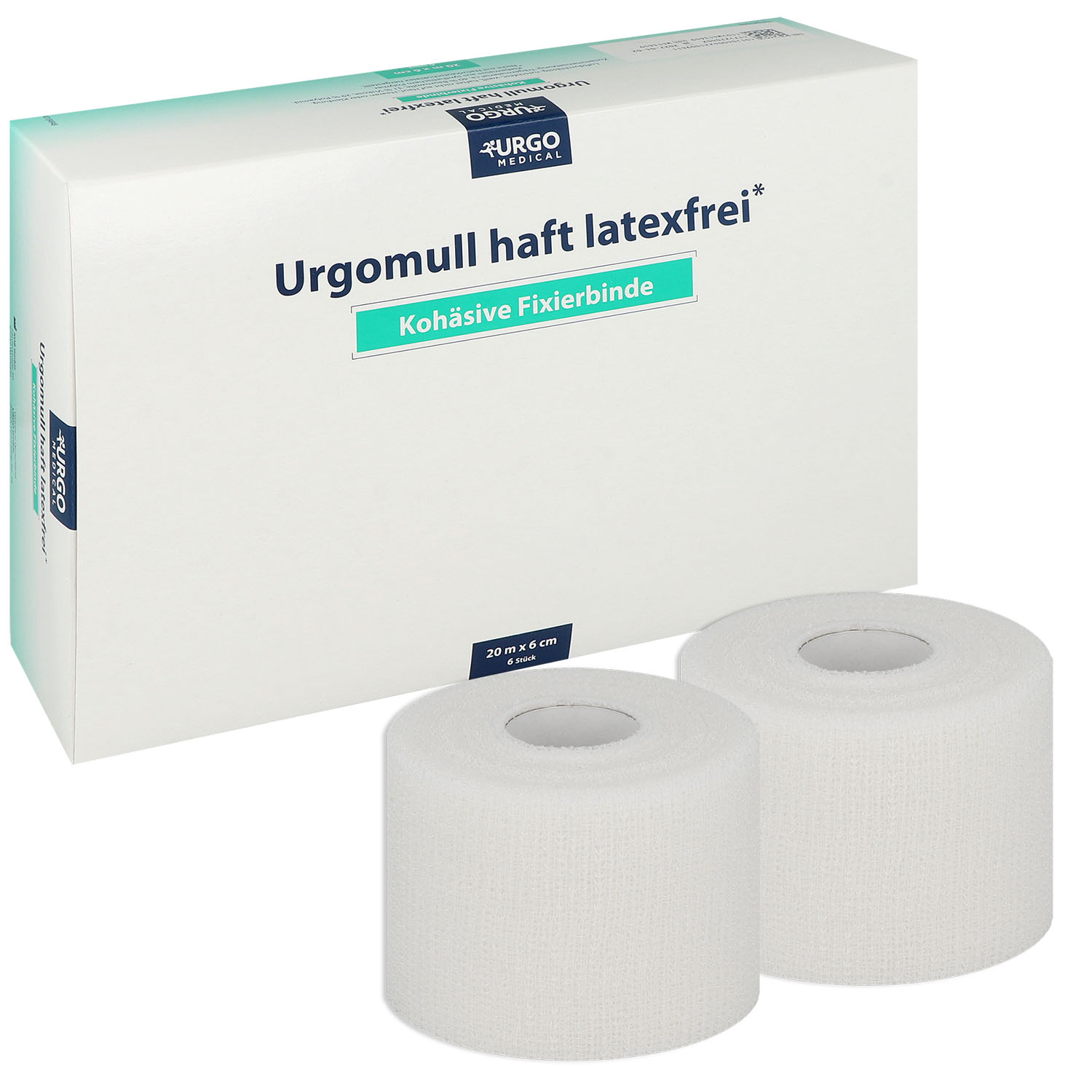Urgomull haft latexfrei Fixierbinden weiß
