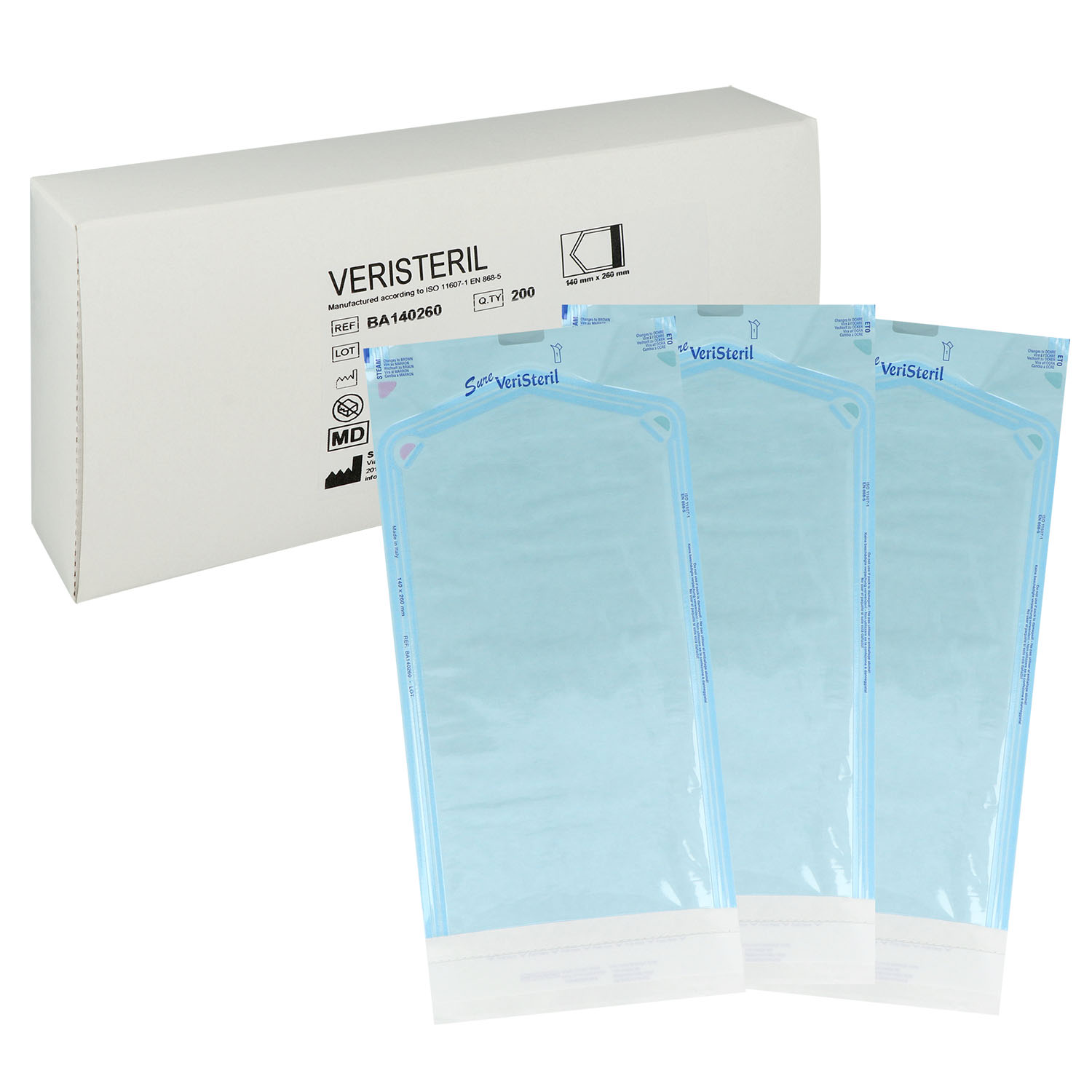 Sterilisationsbeutel für Dampf