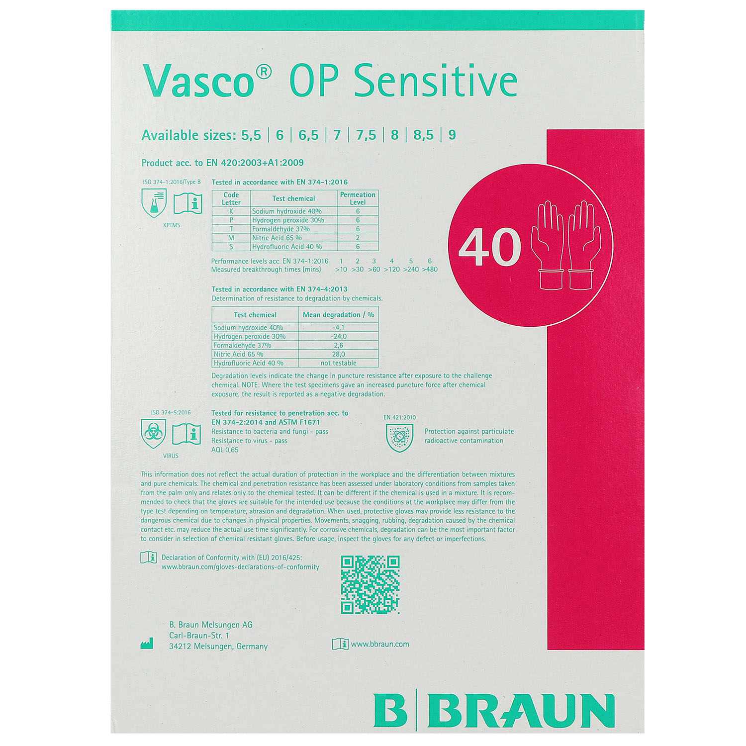 Vasco OP Sensitive, OP-Handschuhe, steril