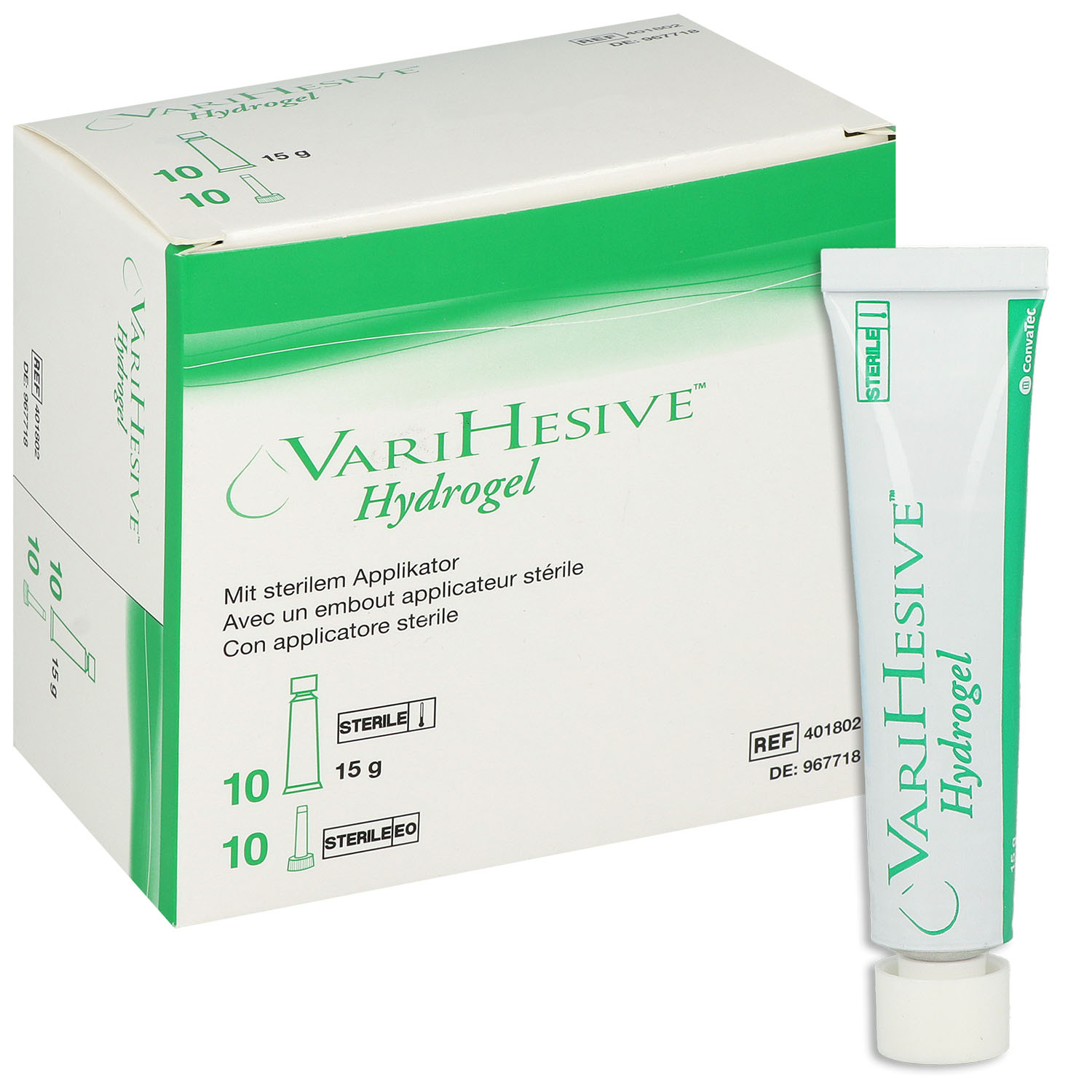 Varihesive Hydrogel mit Applikator