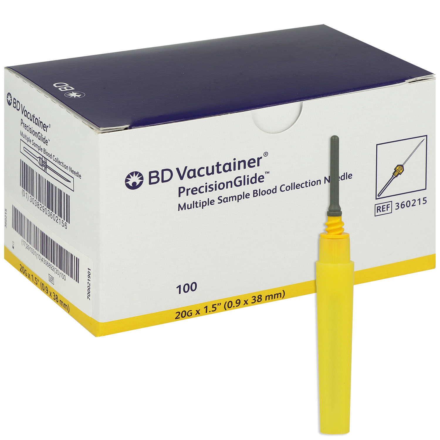BD Vacutainer Precisionglide 20G 0,90 x 38 mm - gelb - 100 St.