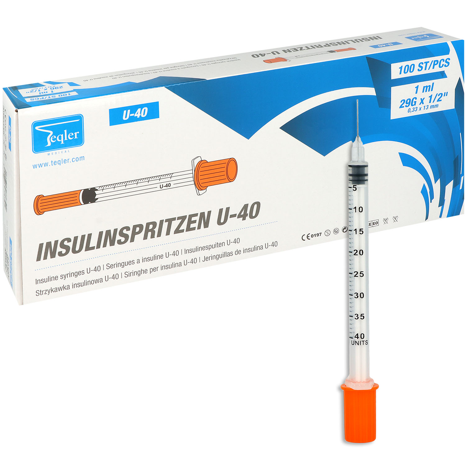 Teqler Insulinspritze U40 0.33 x 13 mm - 100 St.