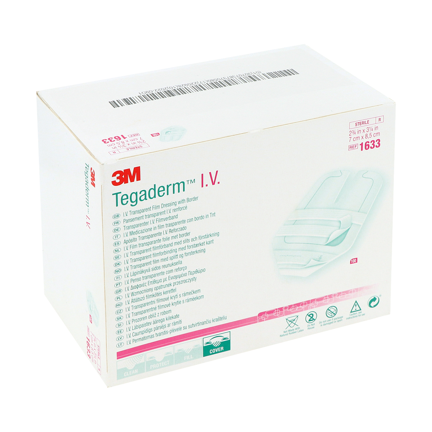 3M Tegaderm I.V. Fixierverband 7 x 8.5 cm - 100 St.