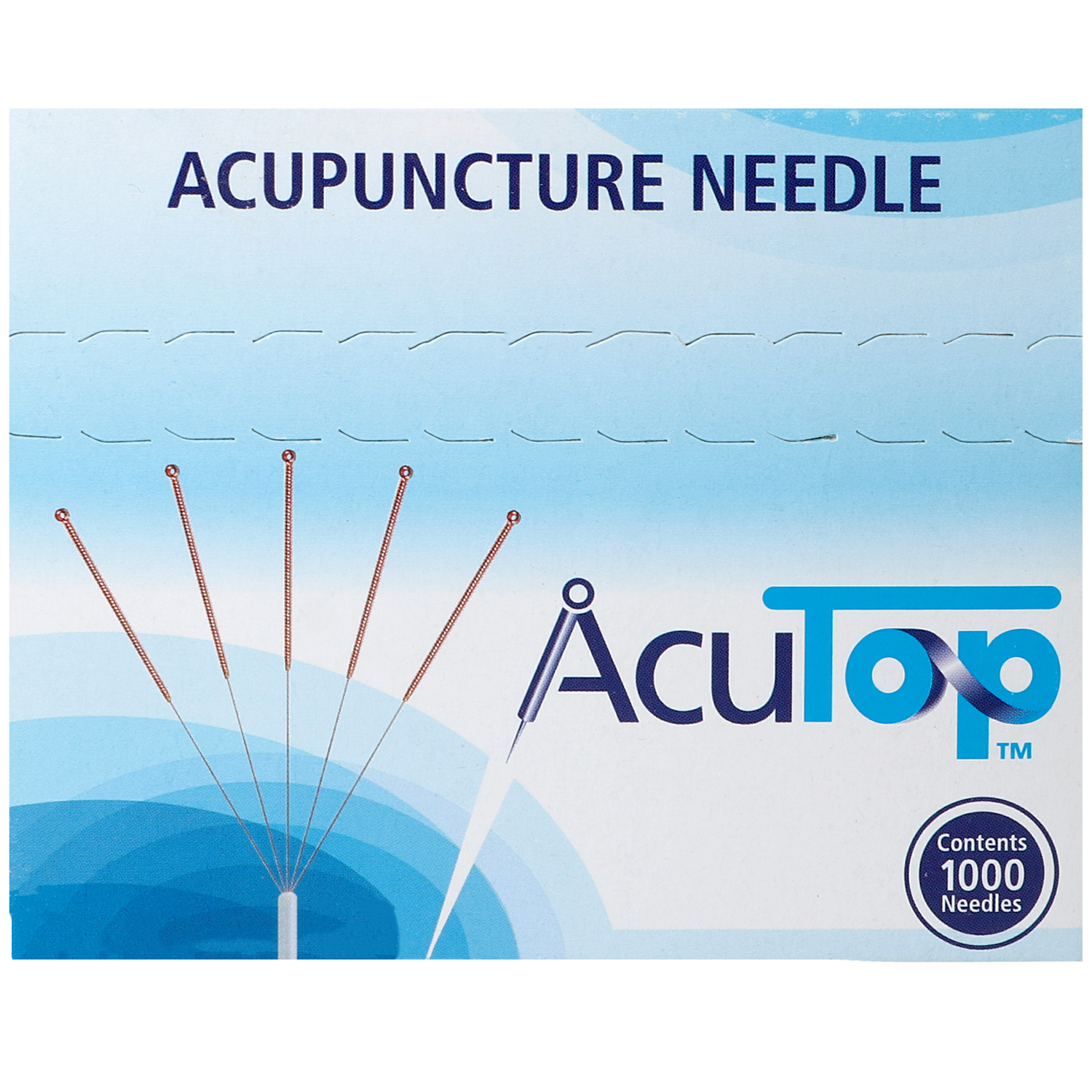 Akupunkturnadeln AcuTop Typ 5CB, mit Kupferwendelgriff, silikonisiert, 1000 St.