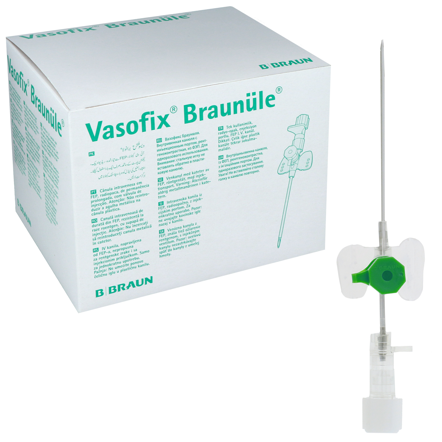 Vasofix Braunüle G18 - 1.30 x 33 mm - grün (mit weißem Ring)