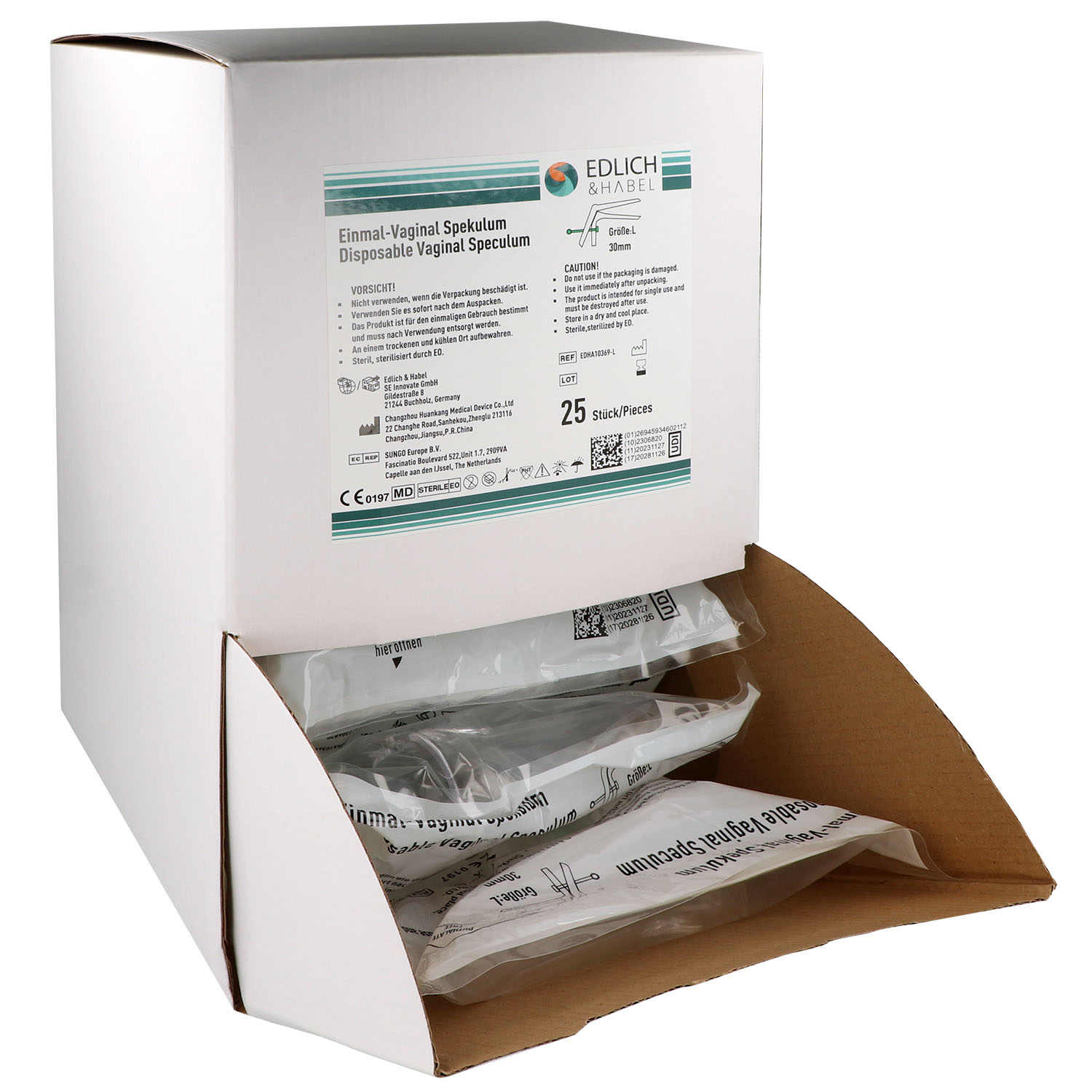 Vaginal Einmal-Spekulum mit Steckverschluss - 25 St.