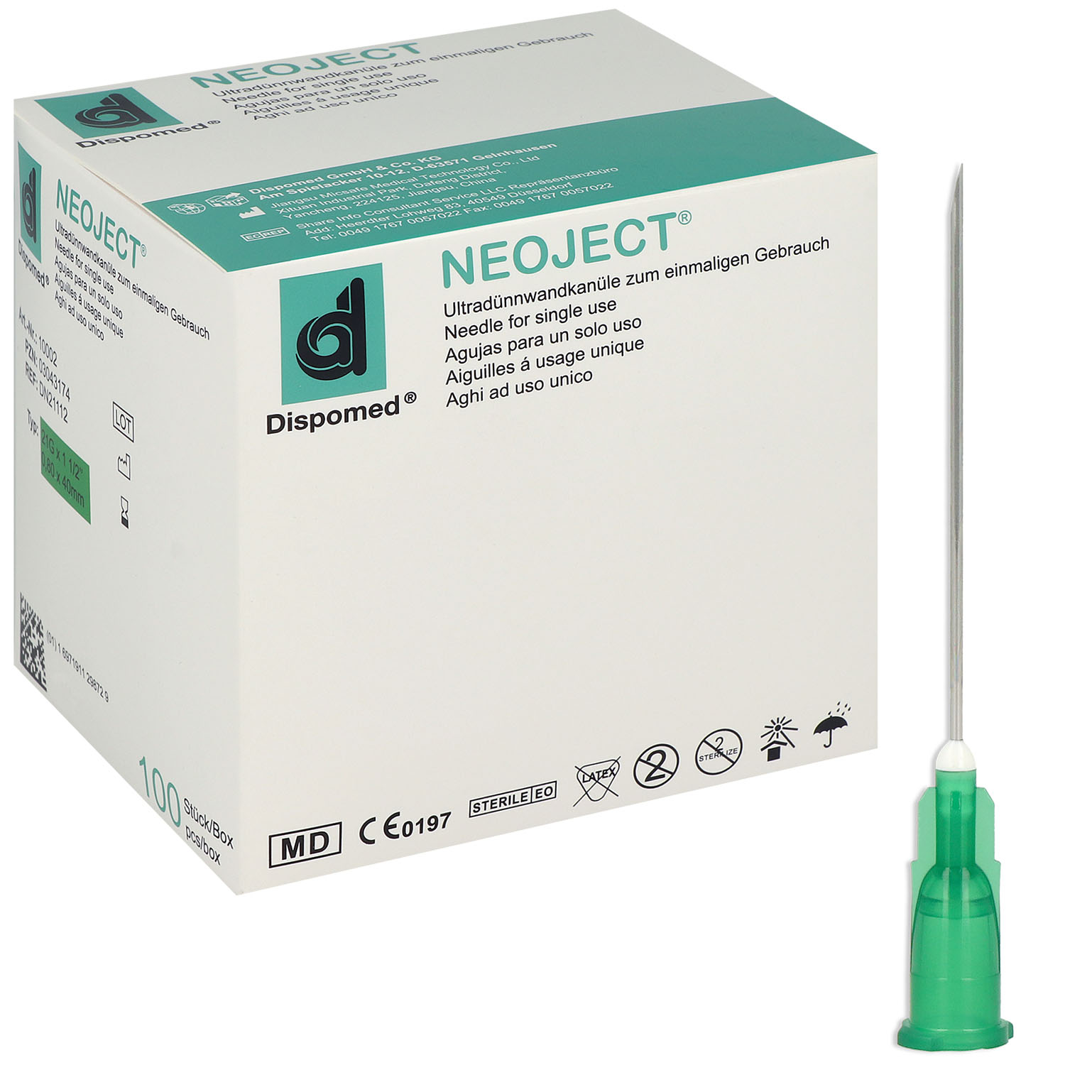 Neoject Einmalkanülen Standard Nr.2 - 0.8 x 40 mm - 100 St.