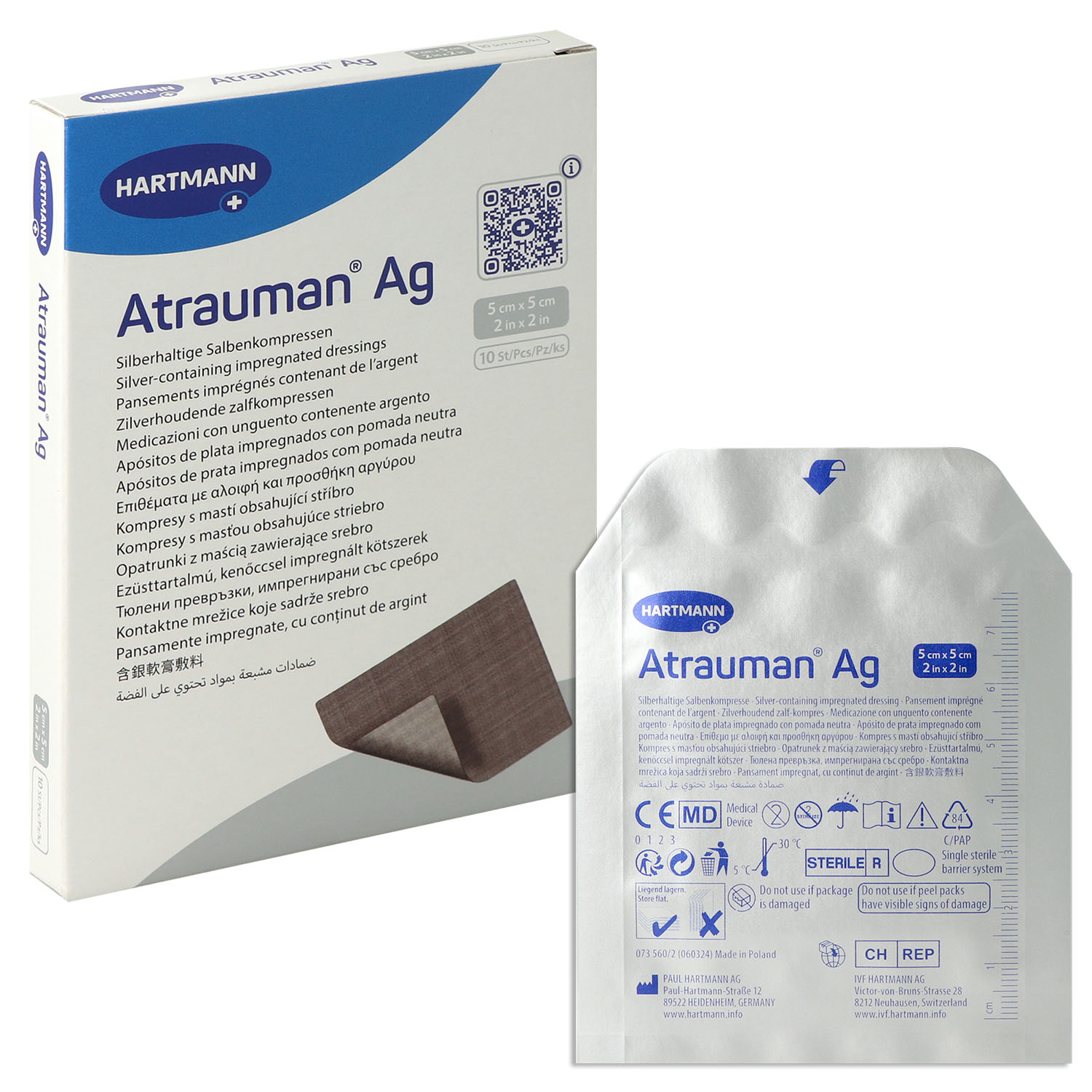Atrauman AG 5 x 5 cm - 10 St. - Salbenvlies