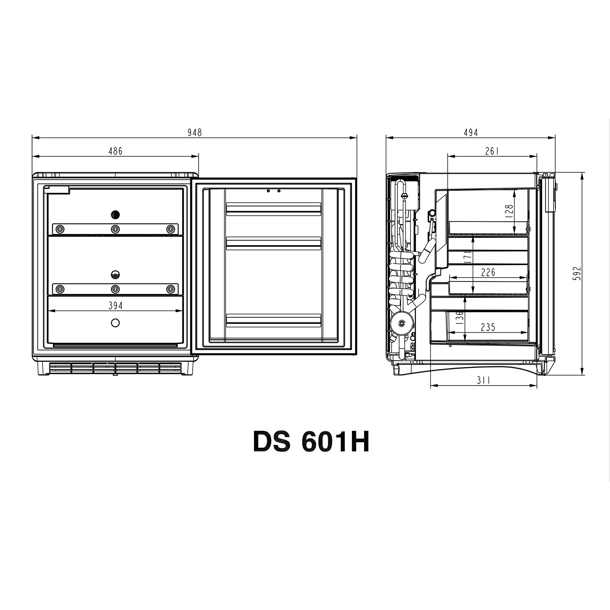 Dometic DS 601 H Medikamentenkühlschrank
