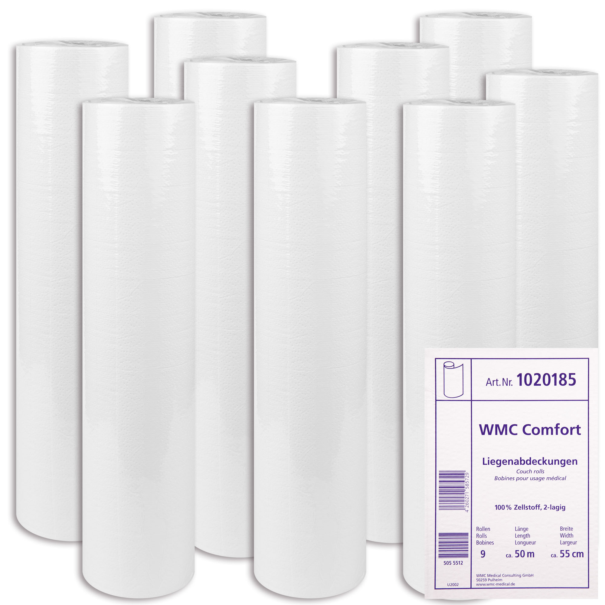 Ärztekrepp WMC Comfort 55 cm x 50 m - 9 Rollen