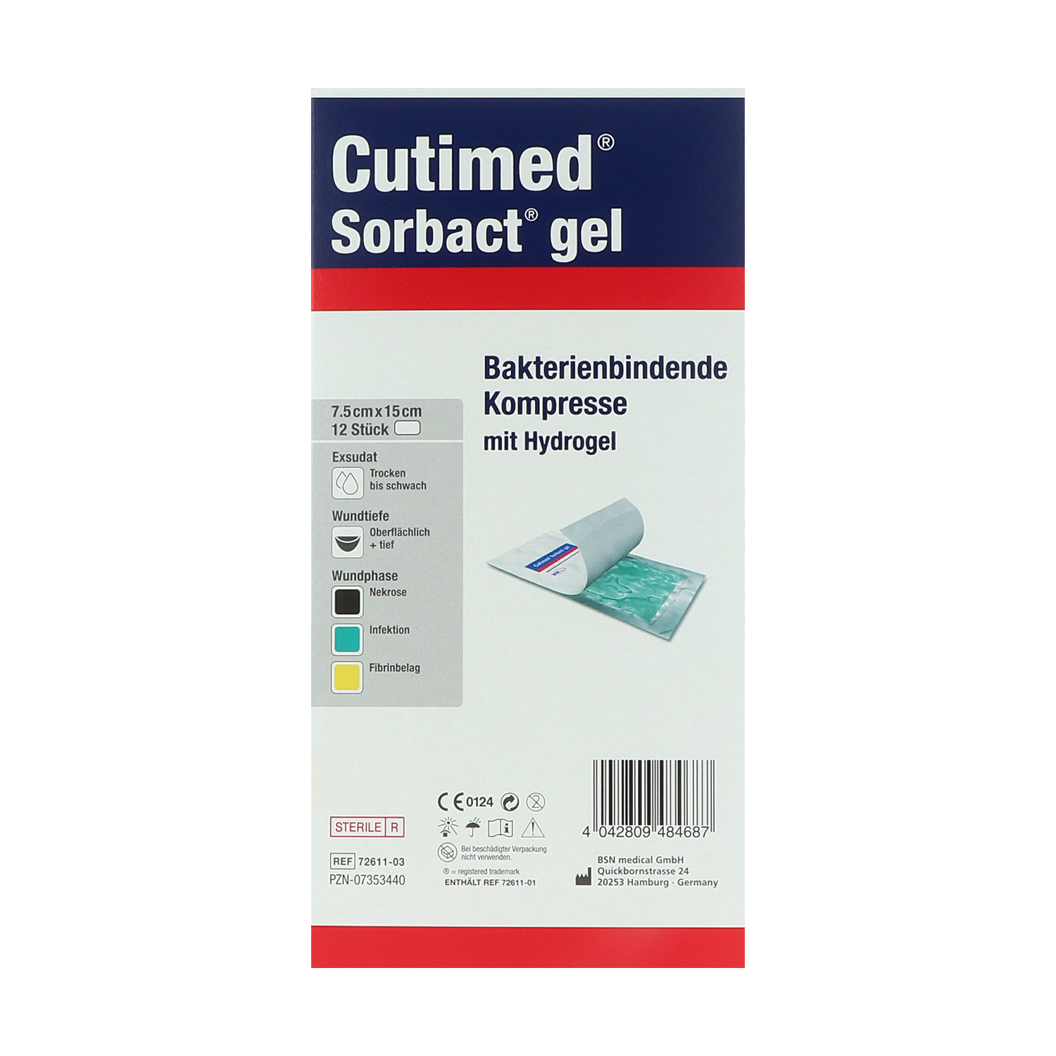 Cutimed Sorbact Gel, keimreduzierende Wundauflage