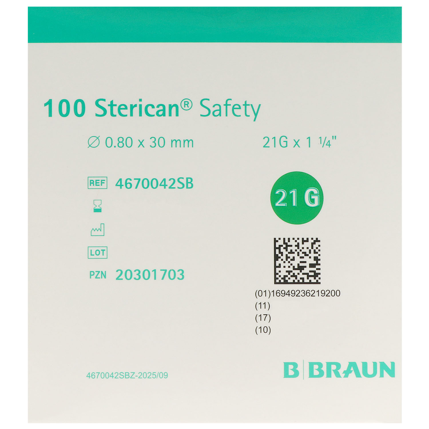 Sterican Safety Sicherheits-Einmalkanülen - 100 St.