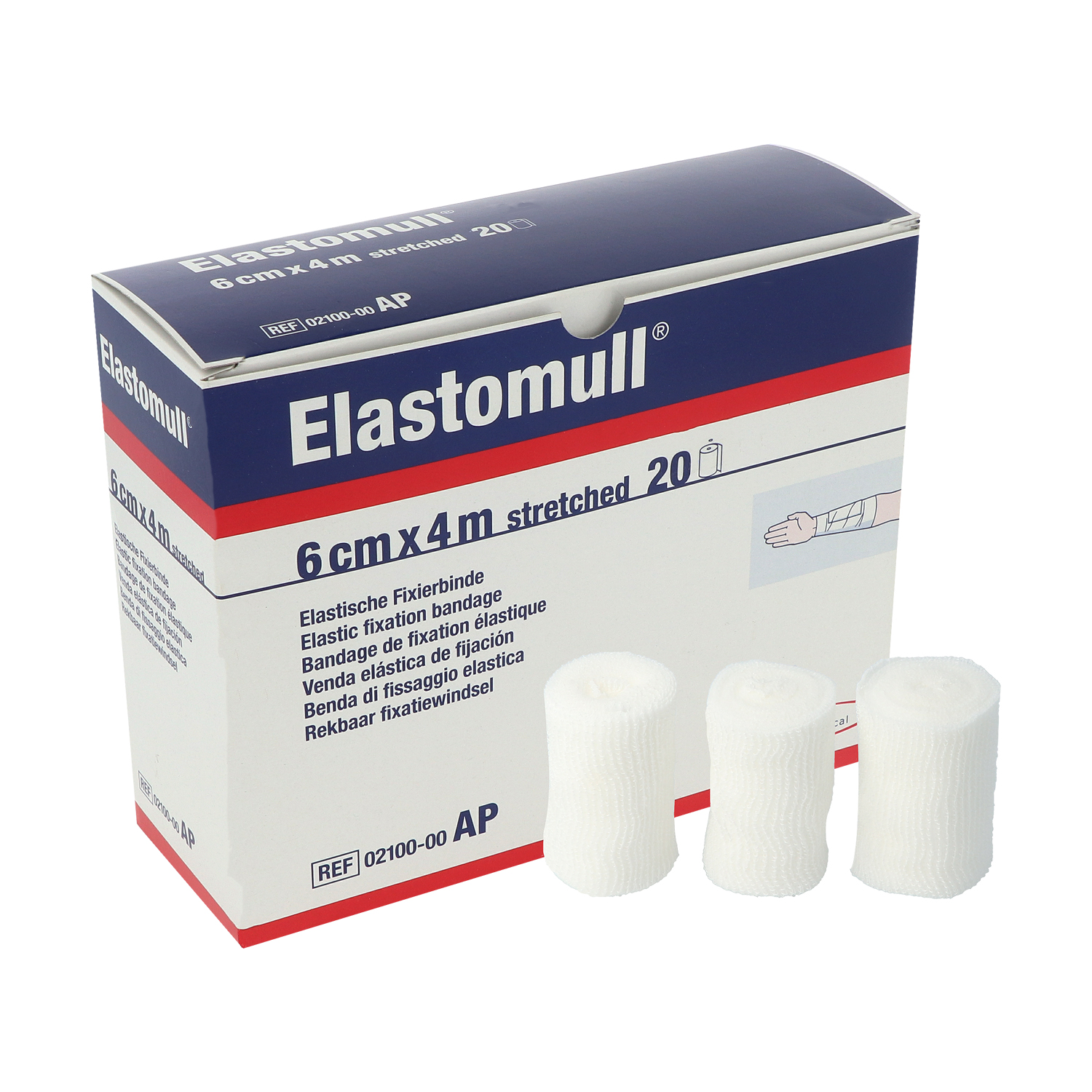 Elastomull 4 m x 6 cm Fixierbinde (20 St.)