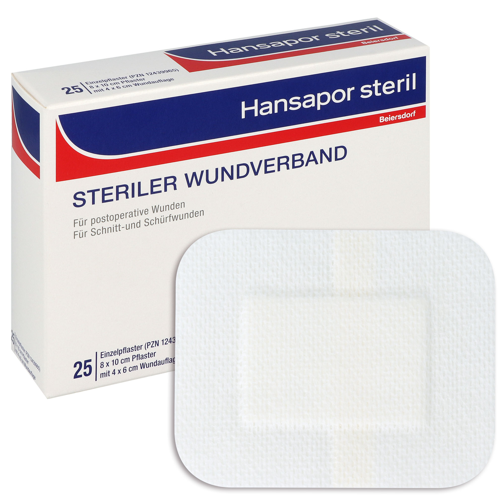 HANSAPOR steril Wundverband 8 x 10 cm 25 Stück