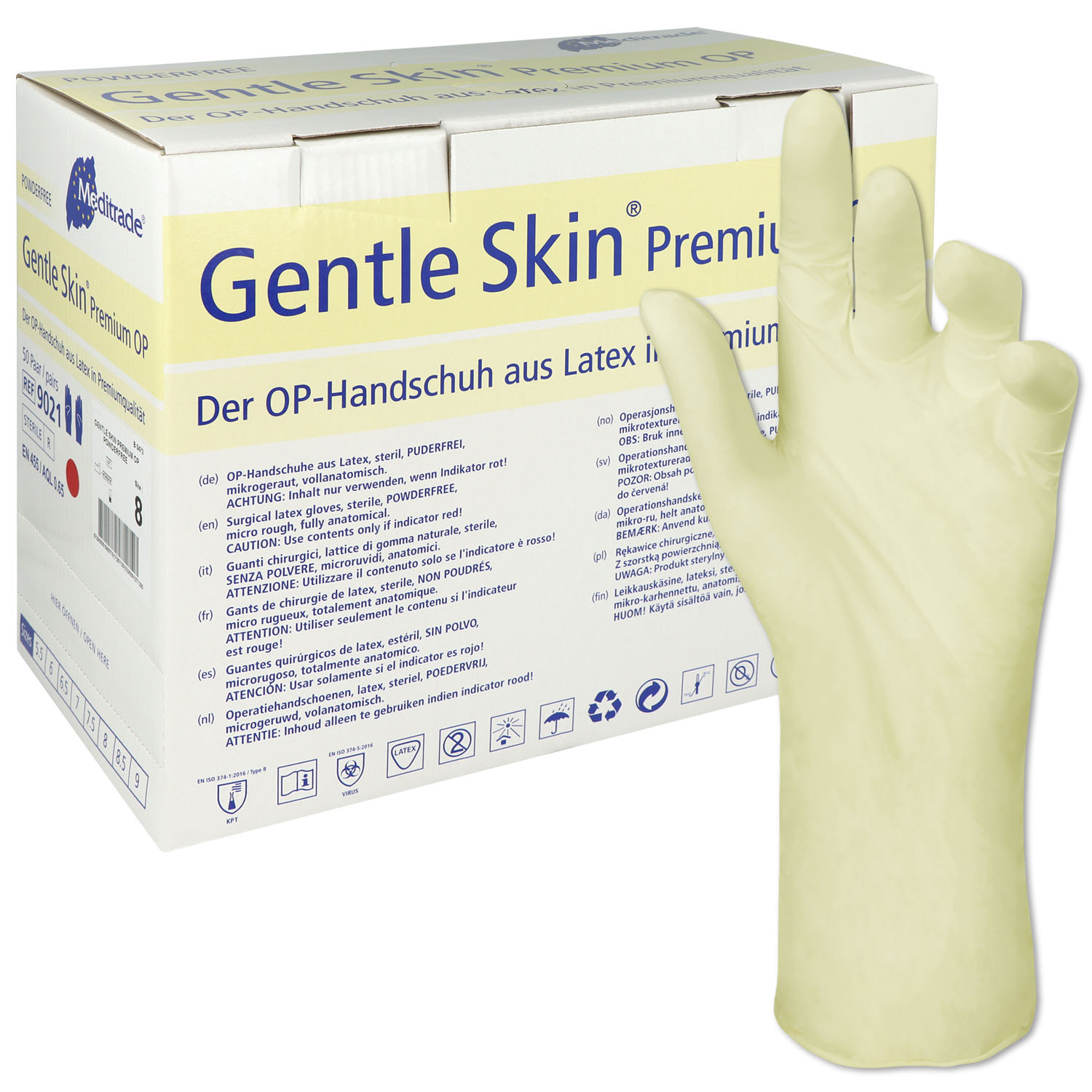 Gentle Skin Premium OP-Handschuhe Gr. 8 - 50 Stück
