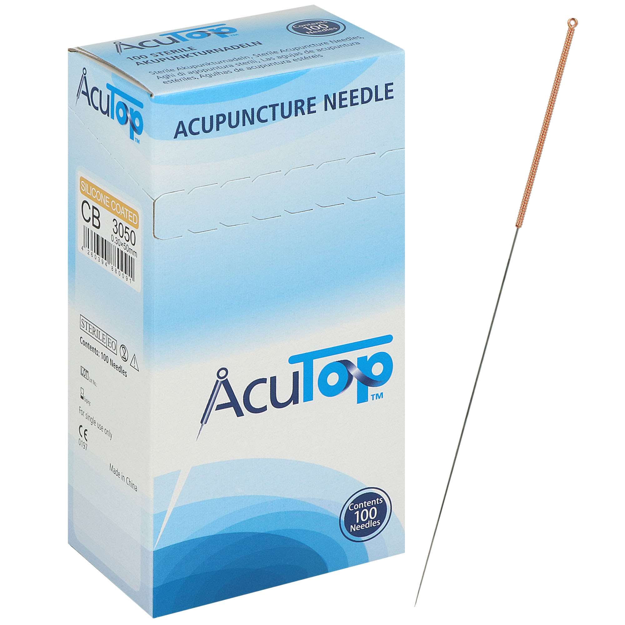 Akupunkturnadeln AcuTop Typ CB 0.30 x 50 mm - 100 St.