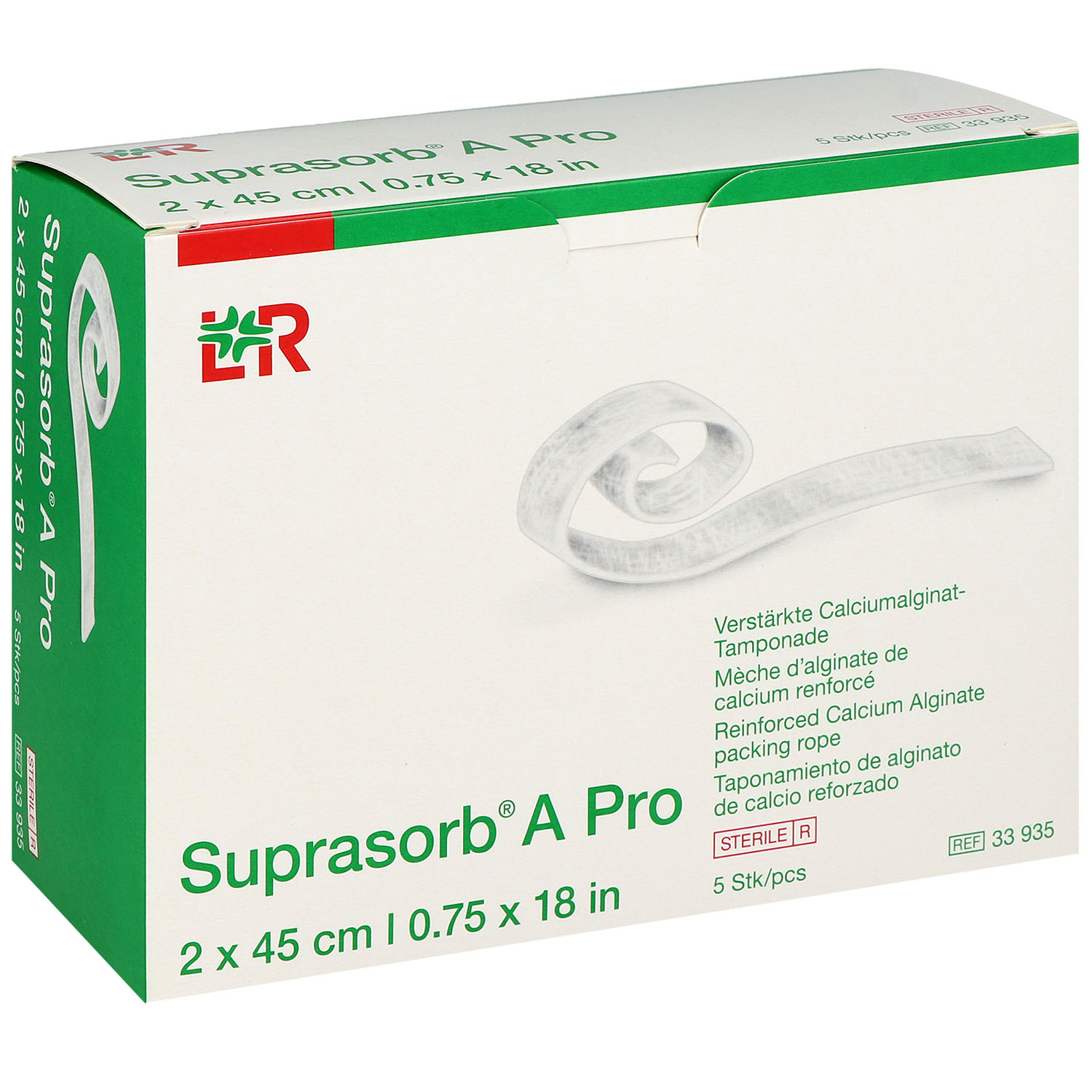 Suprasorb A Pro Calciumalginat-Tamponaden, steril einzeln eingesiegelt