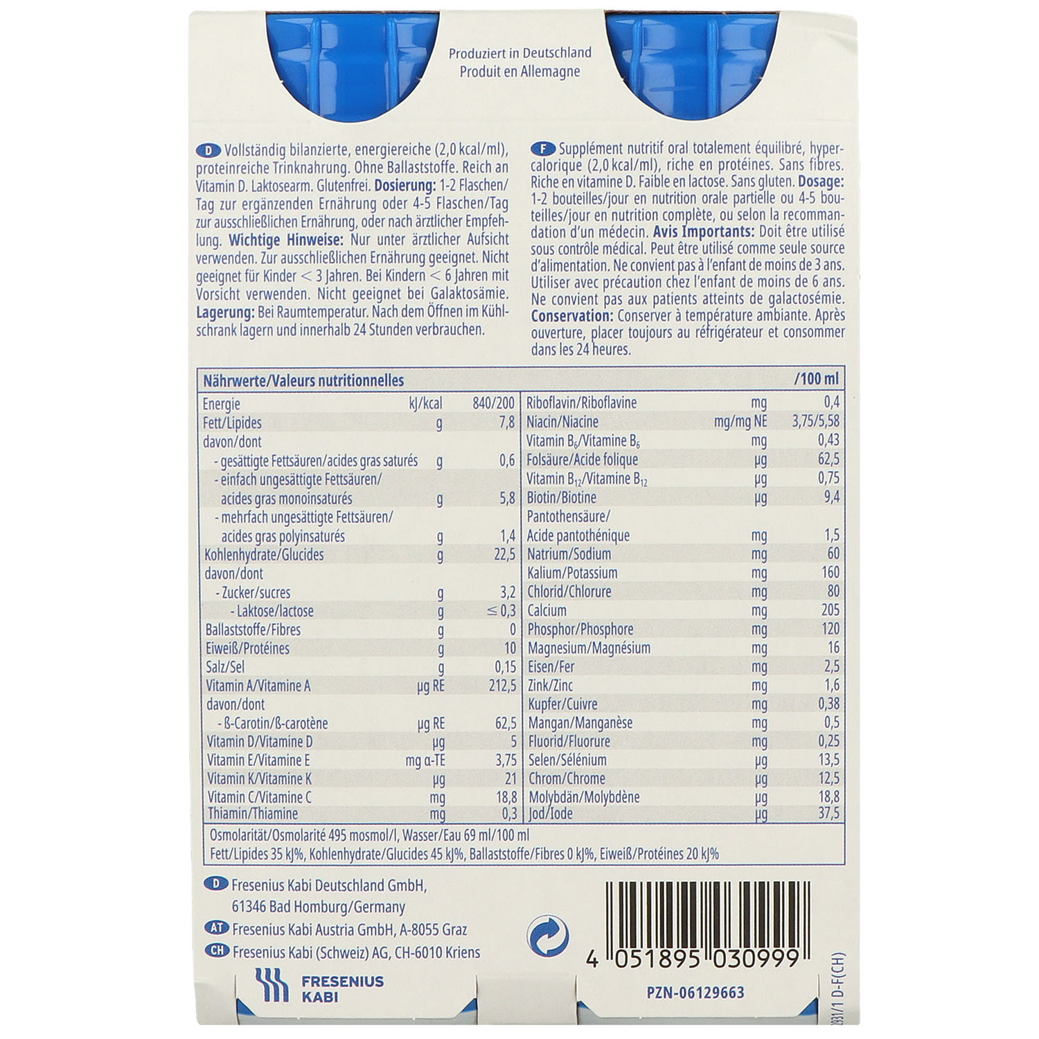 Fresubin 2 kcal Drink Trinknahrung 24 x 200 ml