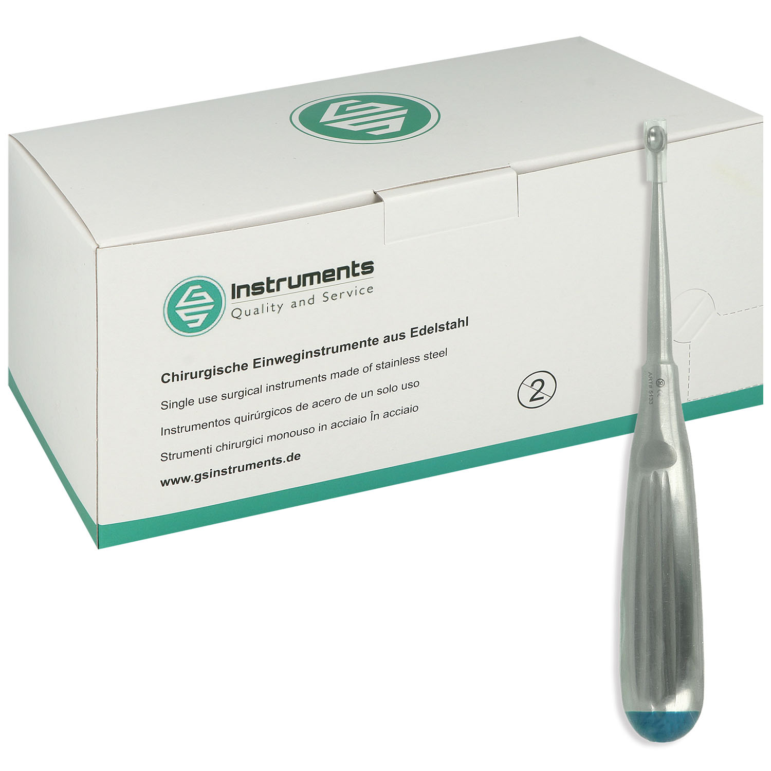 Einmal Scharfer Löffel, Volkmann, steril 17 cm - Fig. 1 - 10 St.