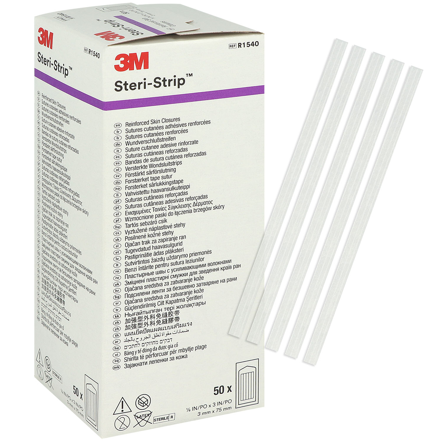 3M Steri-Strip 3 x 75 mm - 50 x 5 Stück