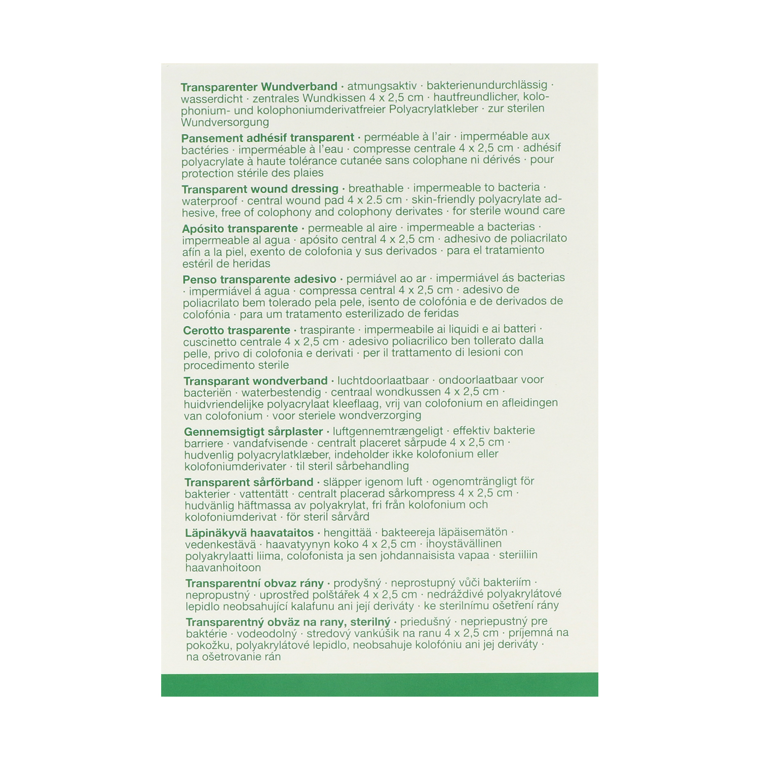 Curapor Wundverband, steril, transparent