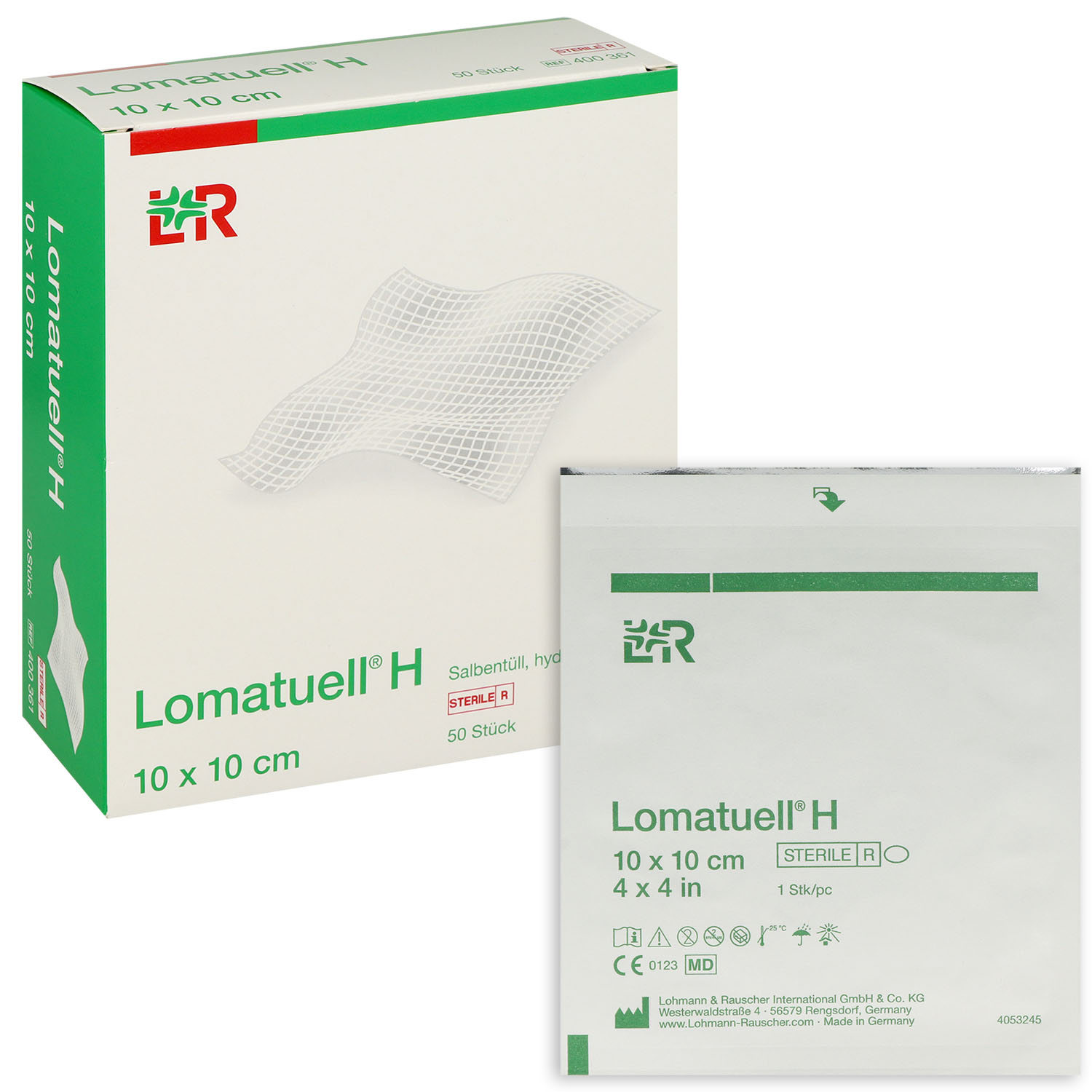 Lomatuell H Salbentüll, Kompresse, steril