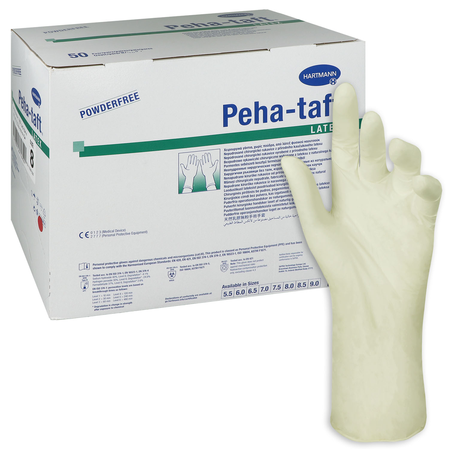 Peha-taft latex OP-Handschuhe