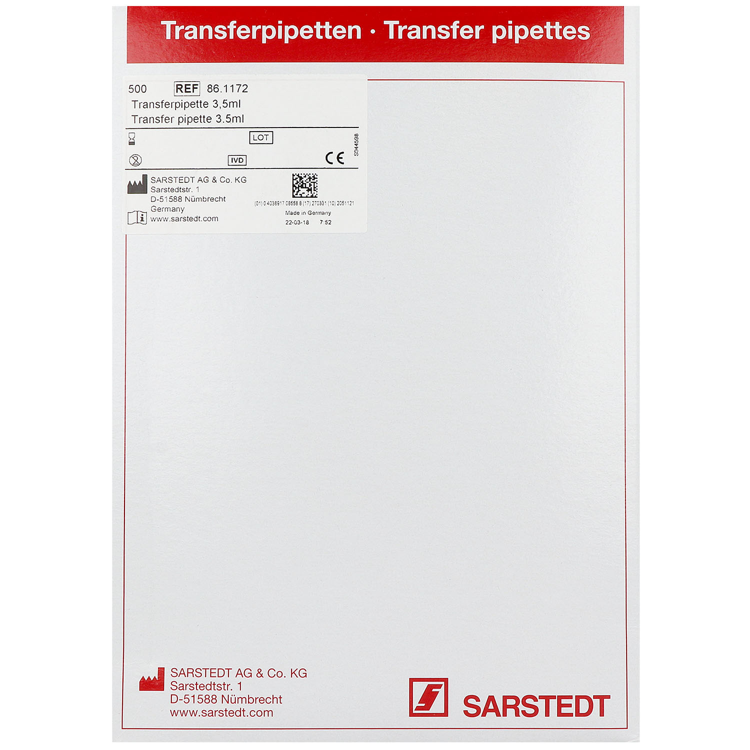 Transferpipette 3,5 ml, LD-PE transparent