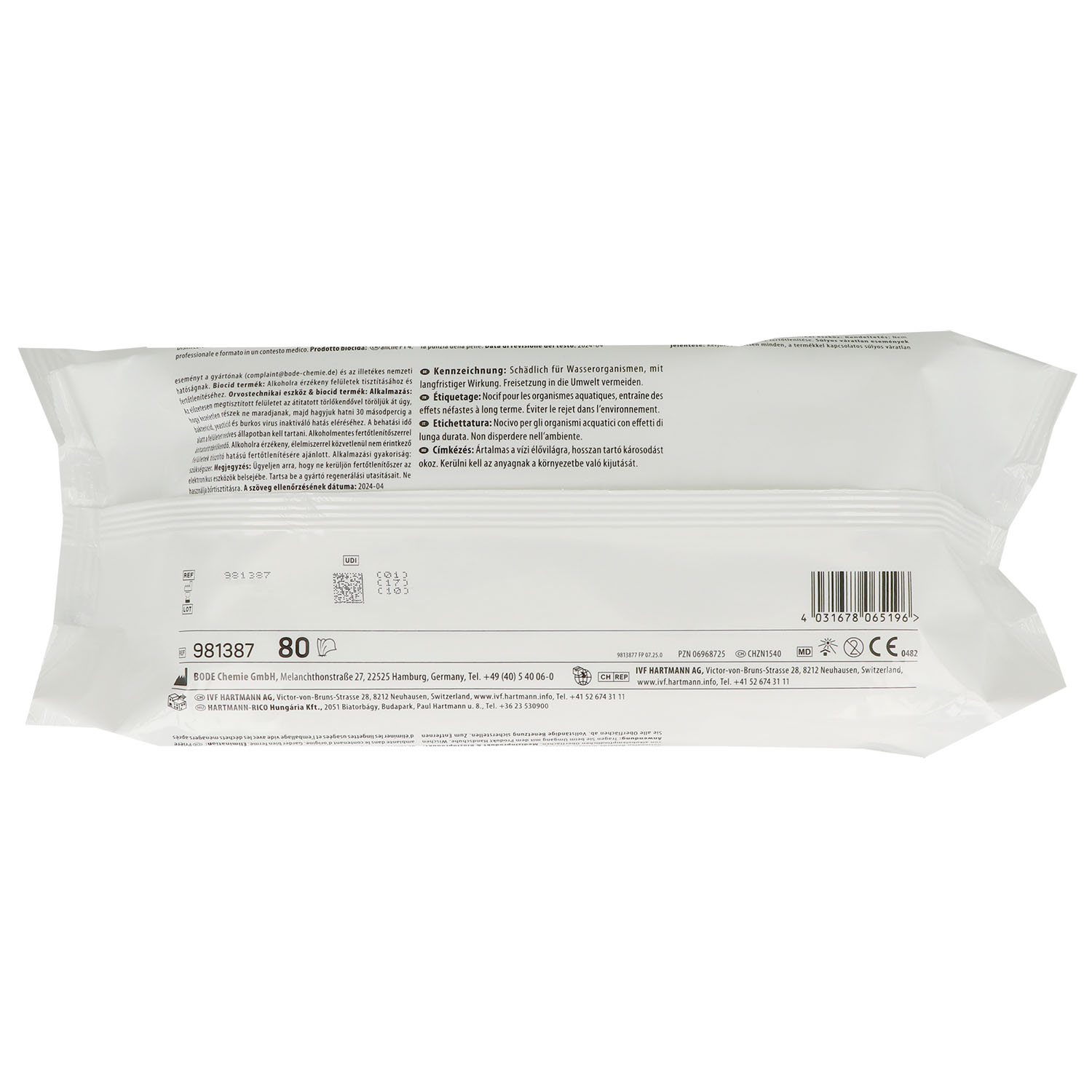 Mikrobac Tissues Flächendesinfektion Flow-Pack