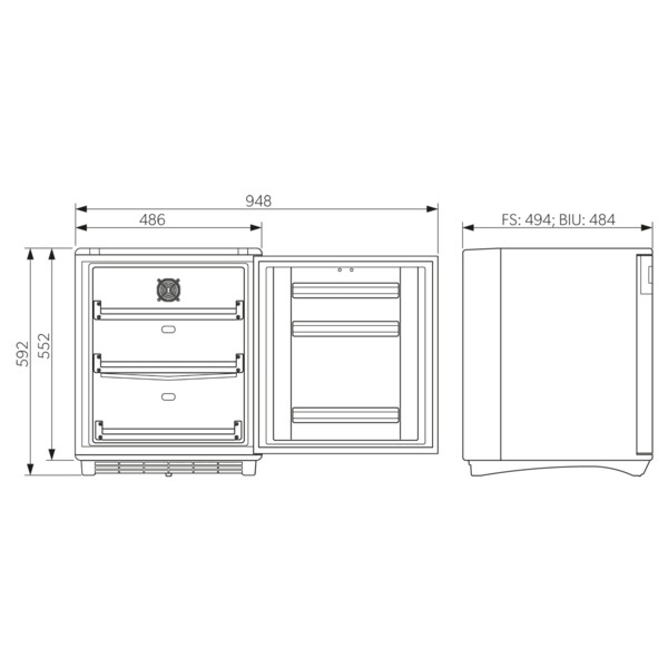 Dometic HC 502 DIN Medikamentenkühlschrank