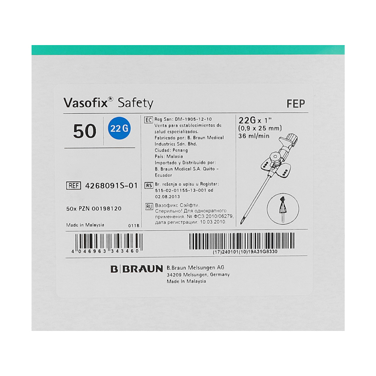 Vasofix Safety, Sicherheitsvenenverweilkanüle mit Zuspritzport
