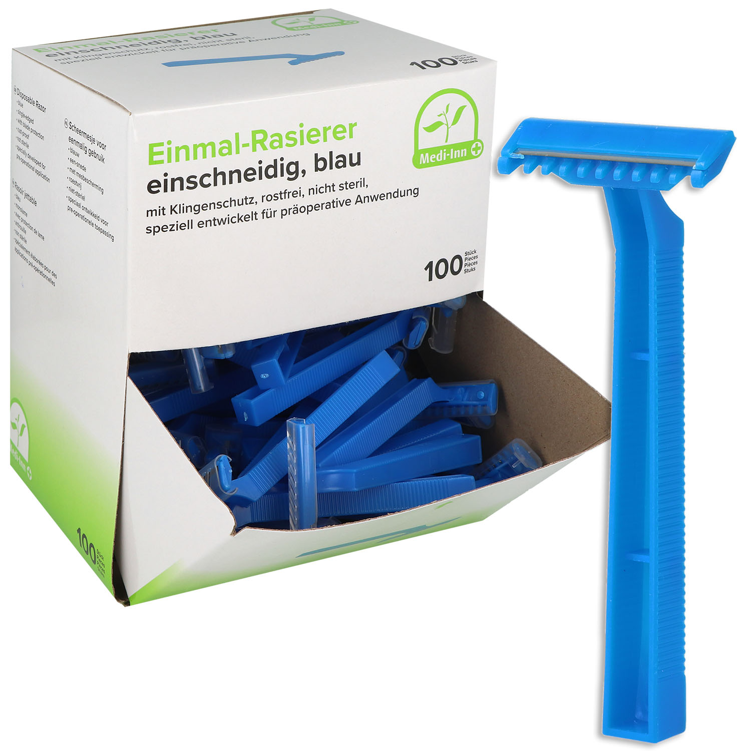 Medi-Inn Einmal-Rasierer blau einschneidig - 100 St.