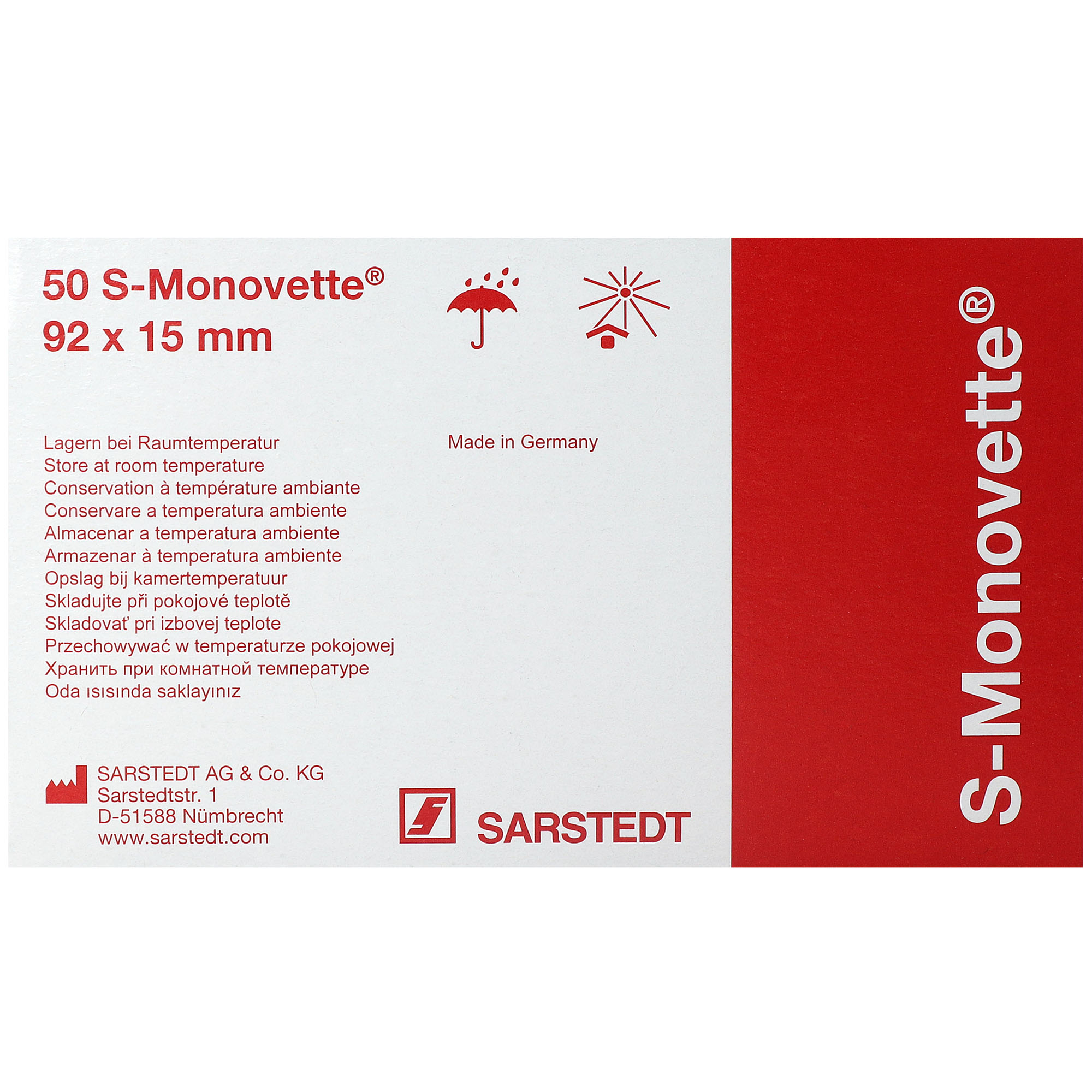 S-Monovette Serum-Gel mit Kunststoffetikett