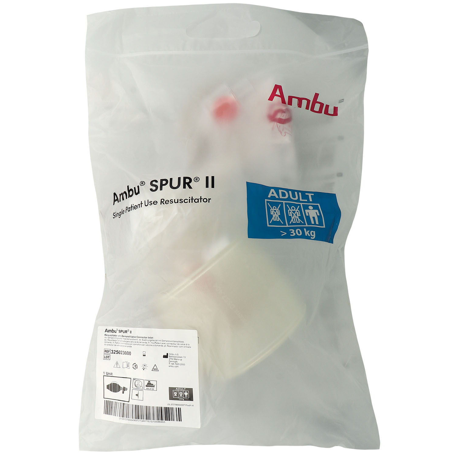 AMBU SPUR II Einweg-Beatmungsbeutel für Erwachsene