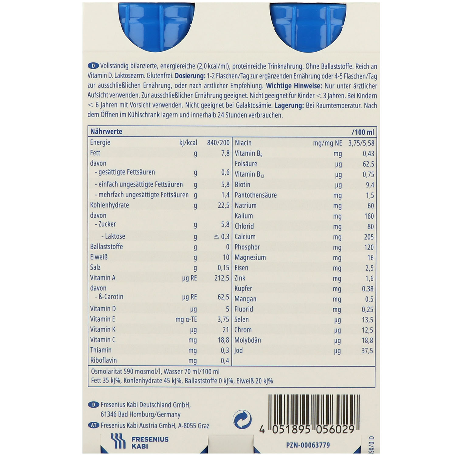 Fresubin 2 kcal Drink Trinknahrung 24 x 200 ml