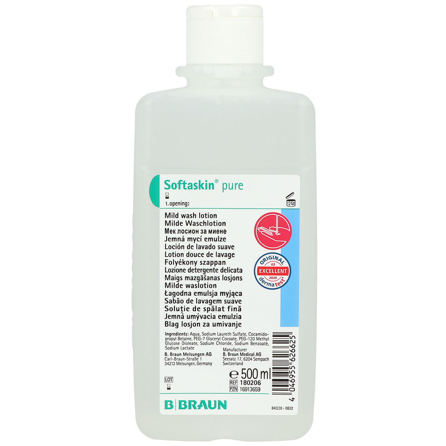 Softaskin pure Waschlotion Spenderflasche - 500 ml