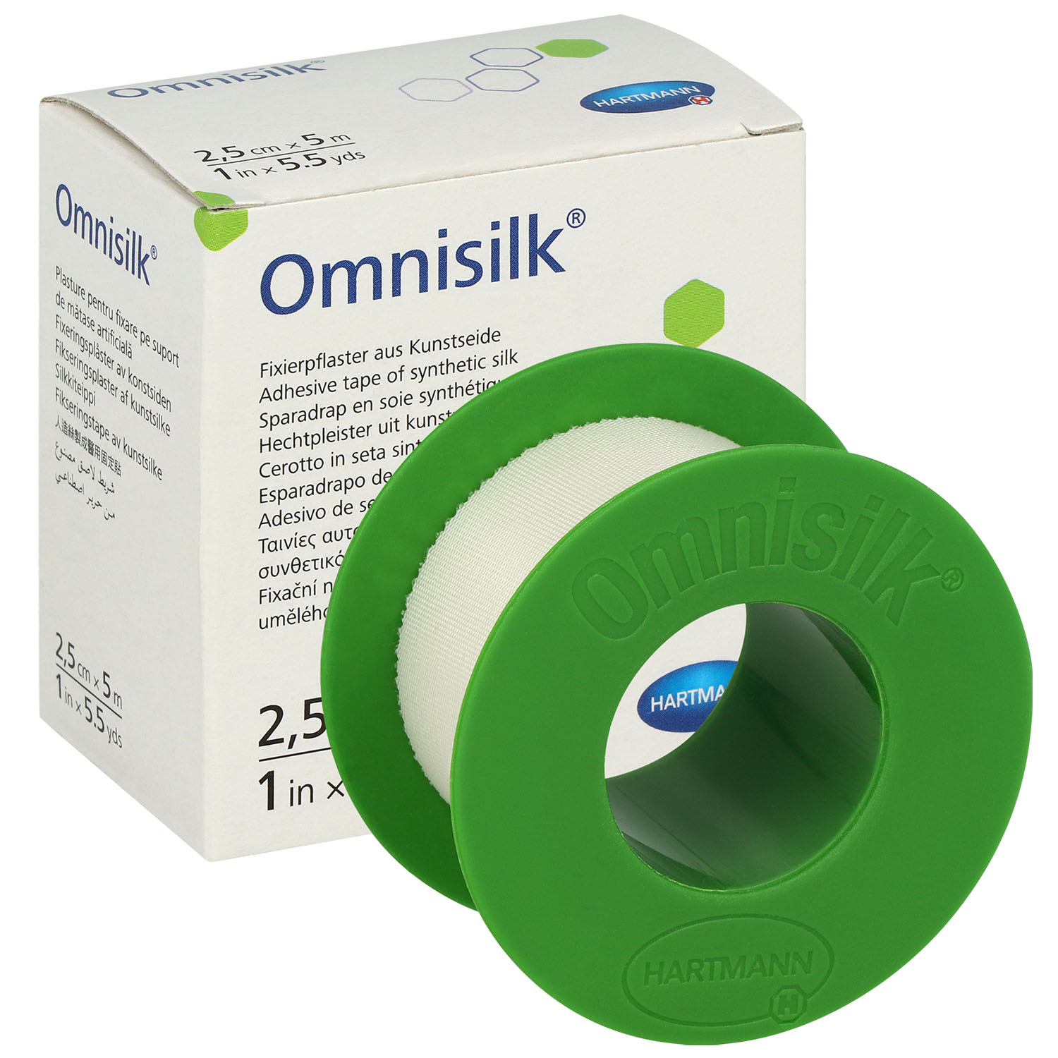 Omnisilk Fixierpflaster Kunstseide 2.5 cm x 5 m - 1 Stück