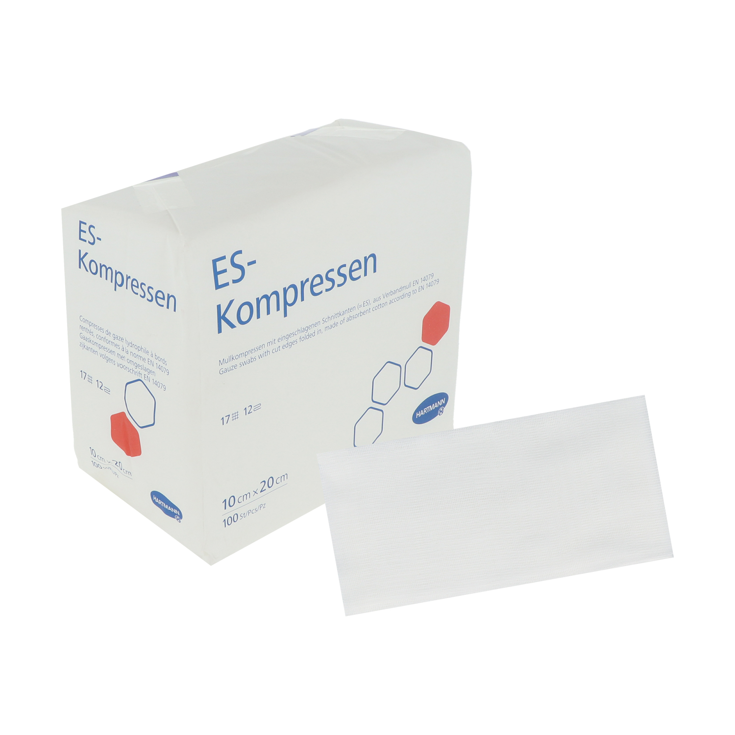 ES Kompressen unsteril 10 x 20 cm - 100 St. 12-fach
